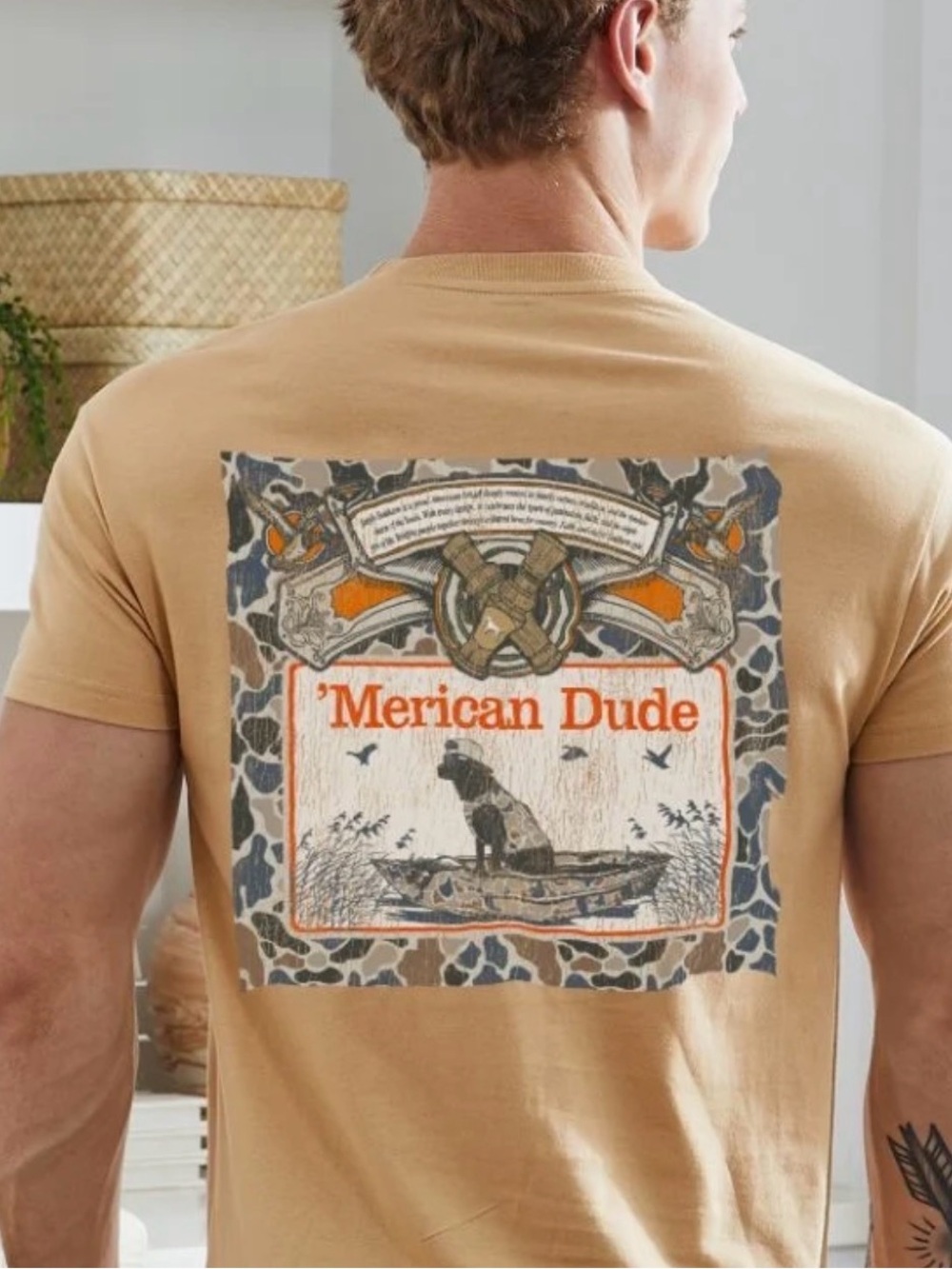 Simply Southern XXL Men's Graphic T-Shirt in Beige